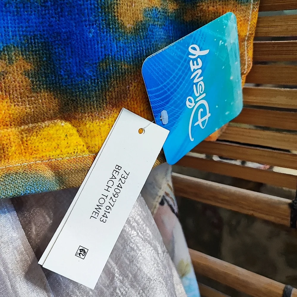 Officially Licensed Disney Sunset Beach Towel & Non Spill Cup Jerry Leigh NWT